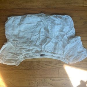 Large white crop top